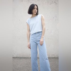 JESSE KAMM Sailor Pants in Piscine Blue size 2
